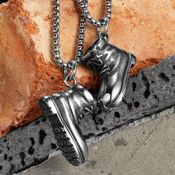 Martin Boots Men Necklaces With Pendant Stainless Steel New In Jewelry For Male Women Punk Hip Hop Accessories Gifts Wholesale