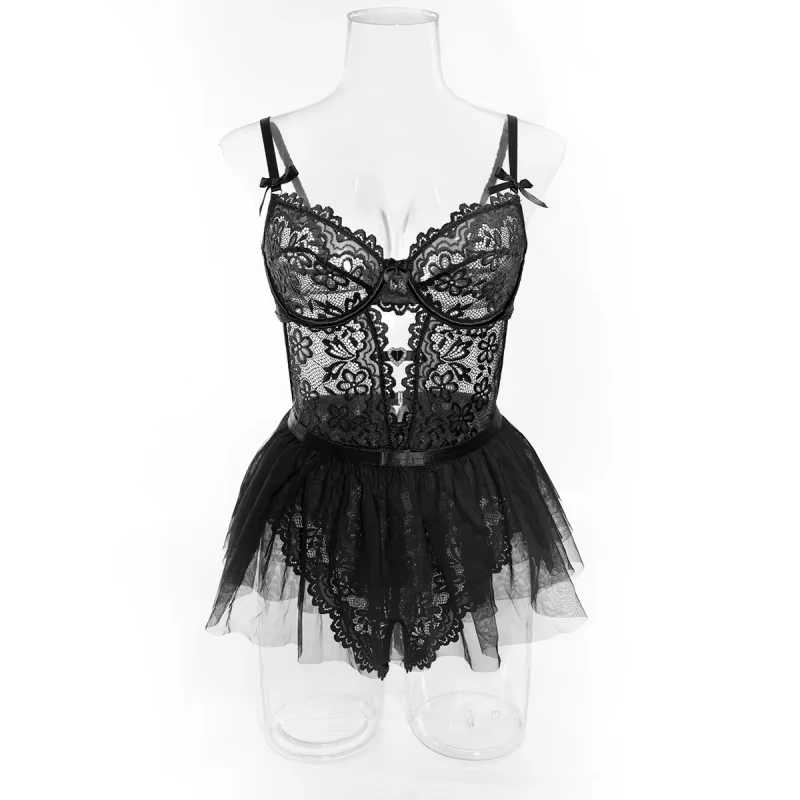 

Bikini lace mesh lace seductive hot-selling strap lingerie set swimsuit