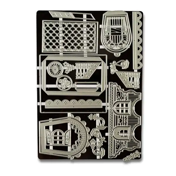 Caja de caravana Vardo Vintage, troqueles de corte de Metal, decoración de álbum de recortes DIY, tarjetas de papel en relieve, tarjetas de felicitación