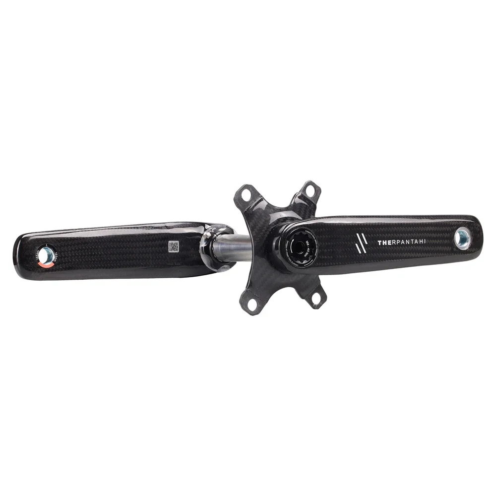 Road Folding Bike Full Carbon Power Meter Crank 165mm/170mm Cycling 110BCD 4 Bolt 24mm Titanium Spindle Spider-Based Crankset