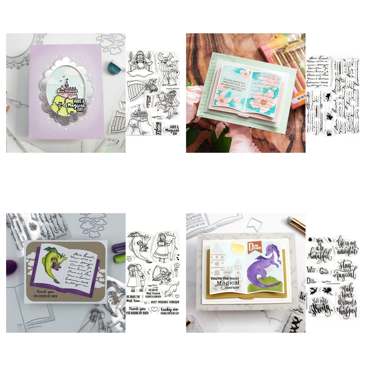 Valentinstag Drachen Thema handgemachte Grußkarte Vorlage Stempel für DIY Scrapbooking Karte Schablone Papier Handwerk handgemachte Album