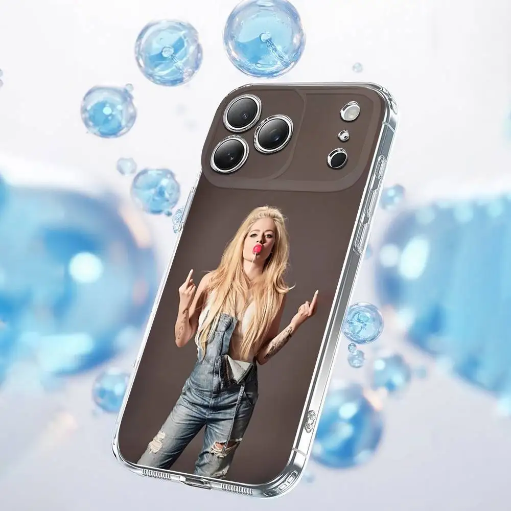 Singer Avril L-Lavigne Phone Case For iPhone 17,16,15,14,13,12,11 Plus,Pro,Max,Plus,E,SE4,Air,Mini Transparent
