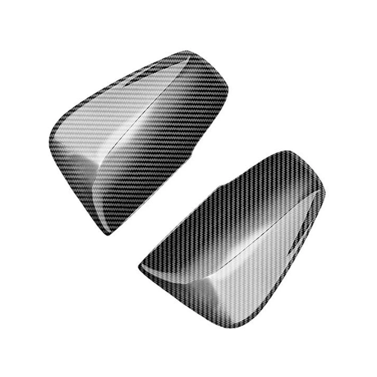 Car Carbon Fiber Rearview Side Glass Mirror Cover Trim Frame Side Mirror Caps for Toyota Alphard 2015-2020