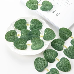 50Pc Artificial Plants Fake Silk Eucalyptus Leaf Valentine's Decoration Home Wedding Wreath Outdoor Diy Scrapbooking Candy Box
