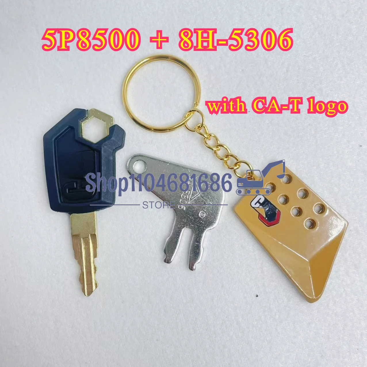 

1 комплект 5P8500 8H-5306, ключ зажигания/дверного замка, высококачественный ключ для экскаватора CAT, бульдозера-погрузчика с ножом, угловая пластина, брелок