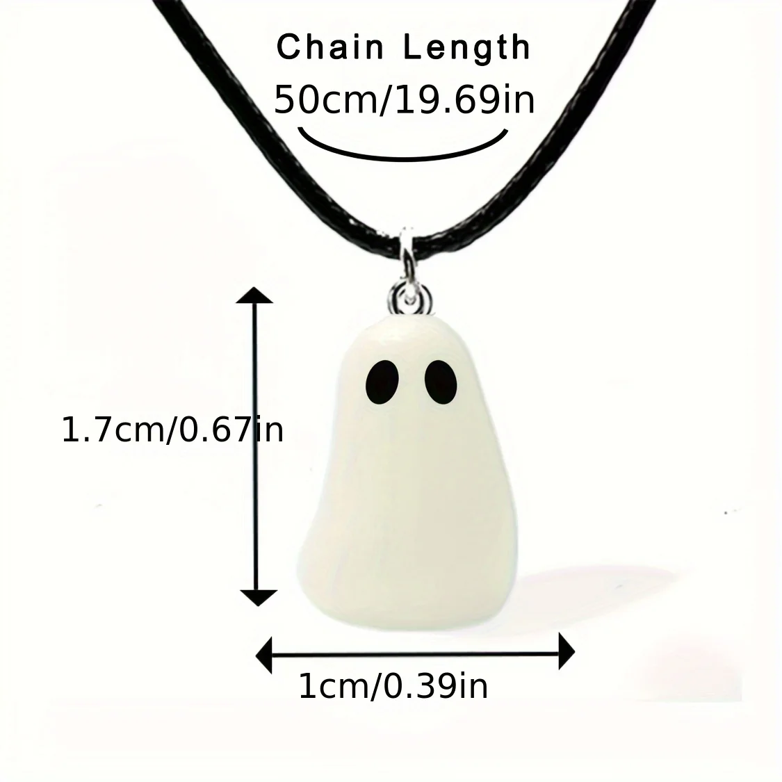 Gothic Ghost Necklace Adopt a Ghost Necklace Cute Ghost in a Bottle Necklace Halloween Christmas Jewelry Gift for Women and Men