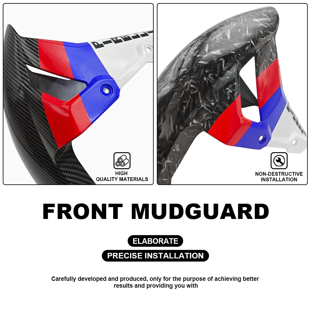 For BMW S1000RR S1000 RR 2019 2020 2021 2022 2023 Motorcycle Front Fender ABS Carbon Splash Guard Fairing High Quality Mudguard