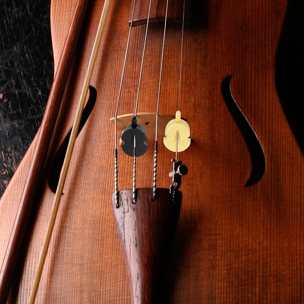 

6Pcs Multicolor Violin Practice Mute Rubber Material Small Viola Mute Quiet Sound Reduction Violin Accessory Replacement