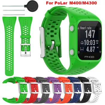Pour Polar M400 M430 GPS course M 400 300 Bracelet en Silicone souple respirant Bracelet montre intelligente Bracelet de montre Bracelet de remplacement
