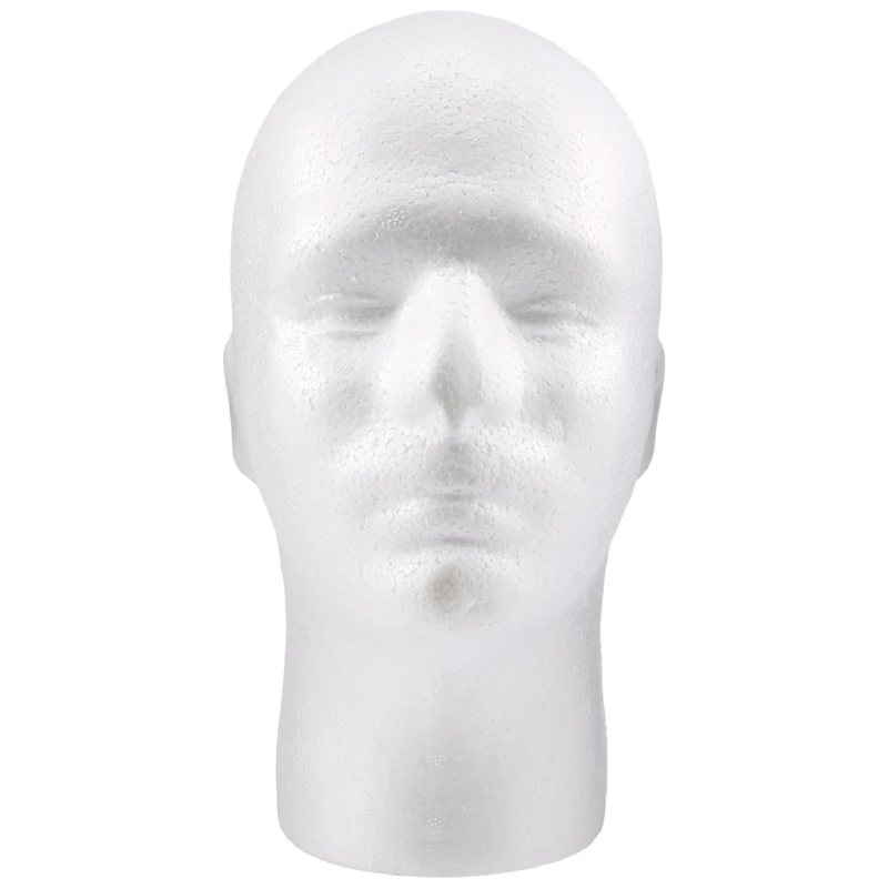 Male Wig Display Cosmetology Mannequin Head Stand Model Foam White