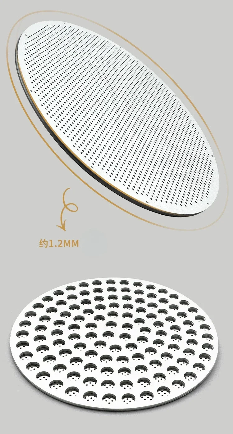51/53/58mm Wiederverwendbarer Kaffee-Puck-Sieb aus 304 Edelstahl, Doppelschicht-Kaffeefilter, Feinmaschig, Professionelles Espresso-Zubehör – Detail 6
