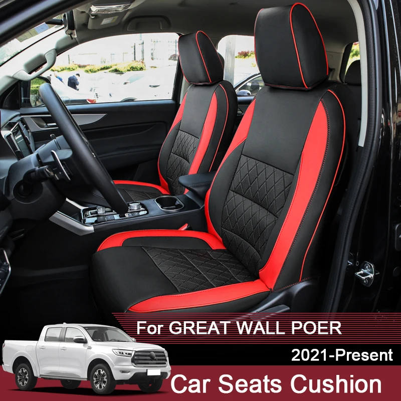 

Car 3D Full Surrounding Seat Cushion Cover Customized For Great Wall Poer 2021-2025 PU Leather Protective Waterproof Accessory