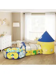 SONGMICS tenda da gioco per bambini 3 in 1. Include Tunnel, parco giochi con palline, tenda a razzo Pop-Up. Per ragazzi, ragazze, bambini piccoli.