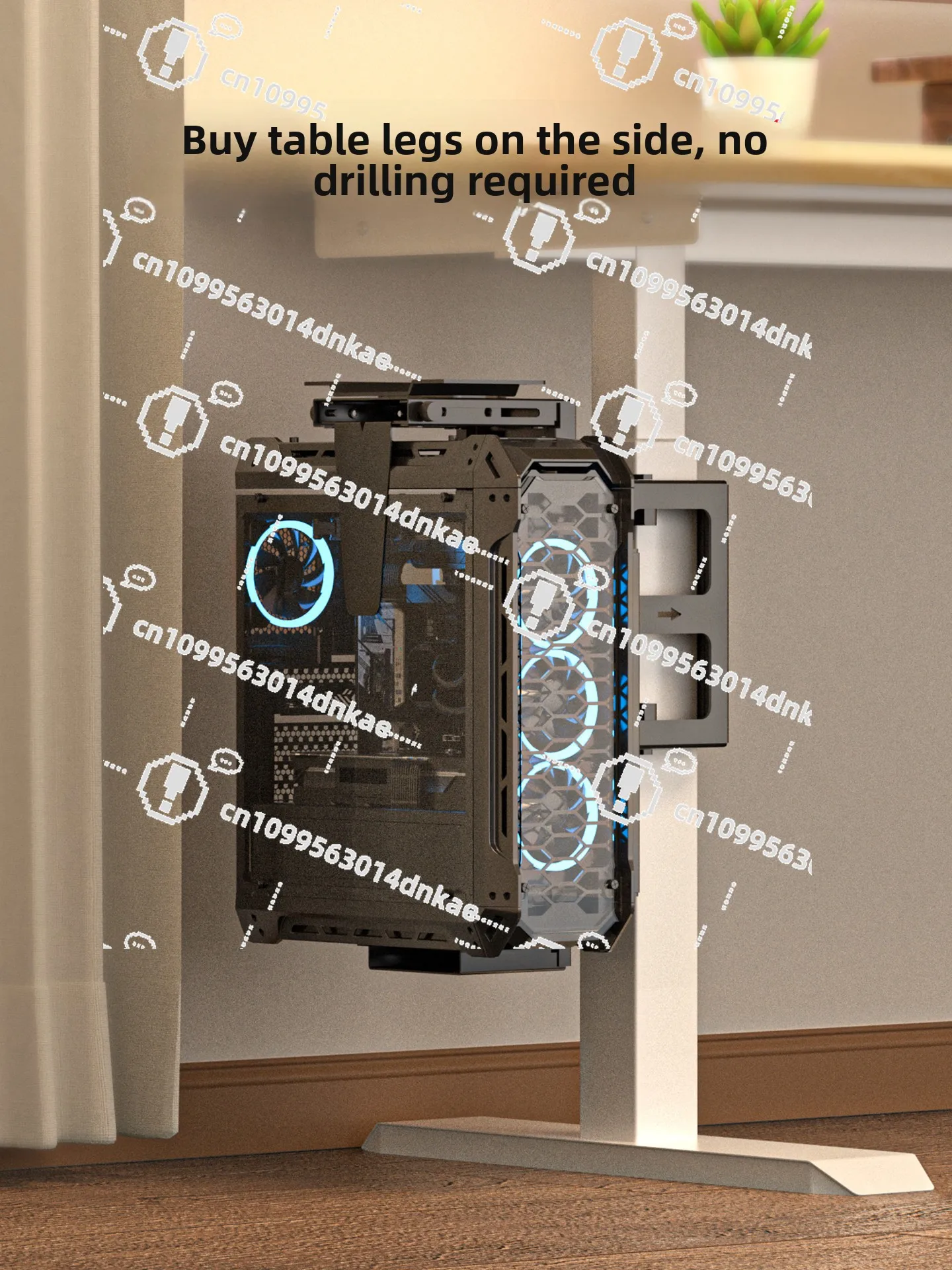 

Кронштейн для подвешивания системного блока без сверления, подвесной держатель для компьютерного корпуса, боковое крепление