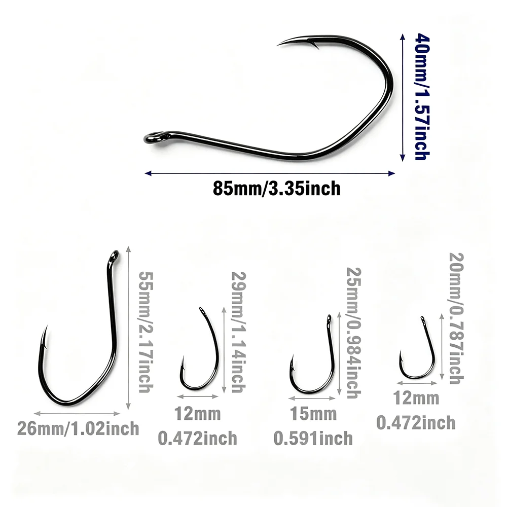 ชุดเบ็ดตกปลาแบบมีเงี่ยง 200 ชิ - Fishing Hook Size บทวิจารณ์และราคา