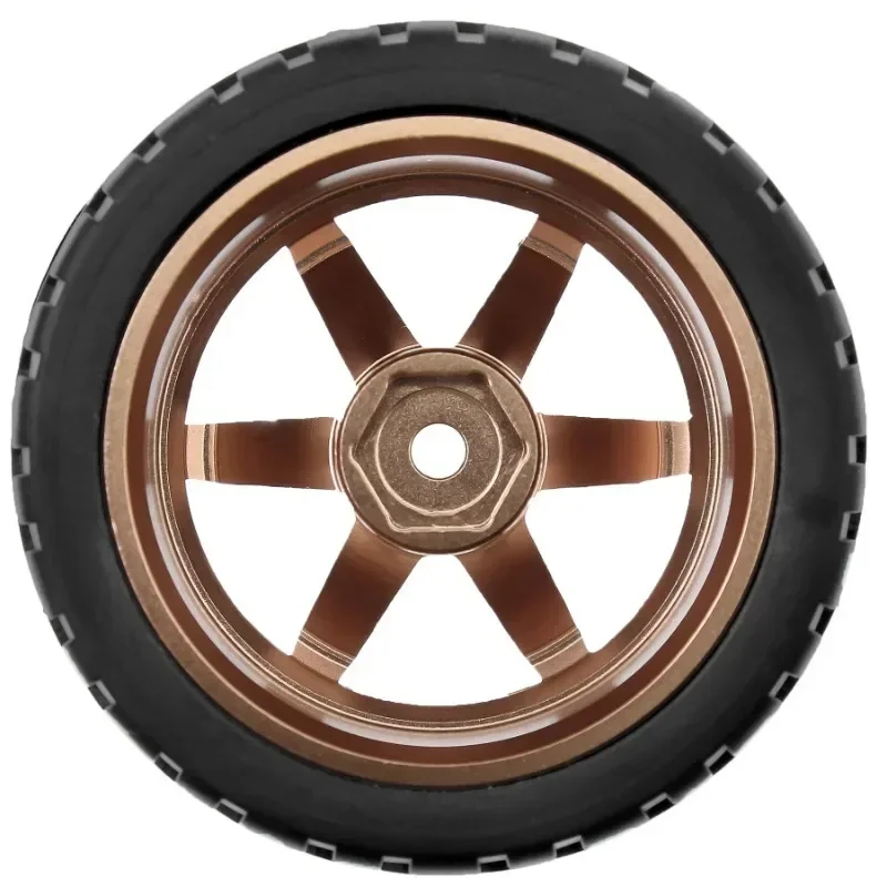 1/10 RC 온로드 드리프트 카 고무 타이어 합금 휠 허브 세트 XV02 HSP 94123 Wltoys A959 144001 Tamiya TT01용