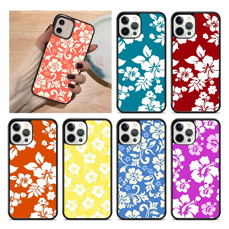 Funda de teléfono hawaiana Tropical con flor de hibisco para iPhone, 15, 14, SE, 2020, XR, XS, 11, 12, 13, Mini Pro MAX, 6, 7, 8 Plus