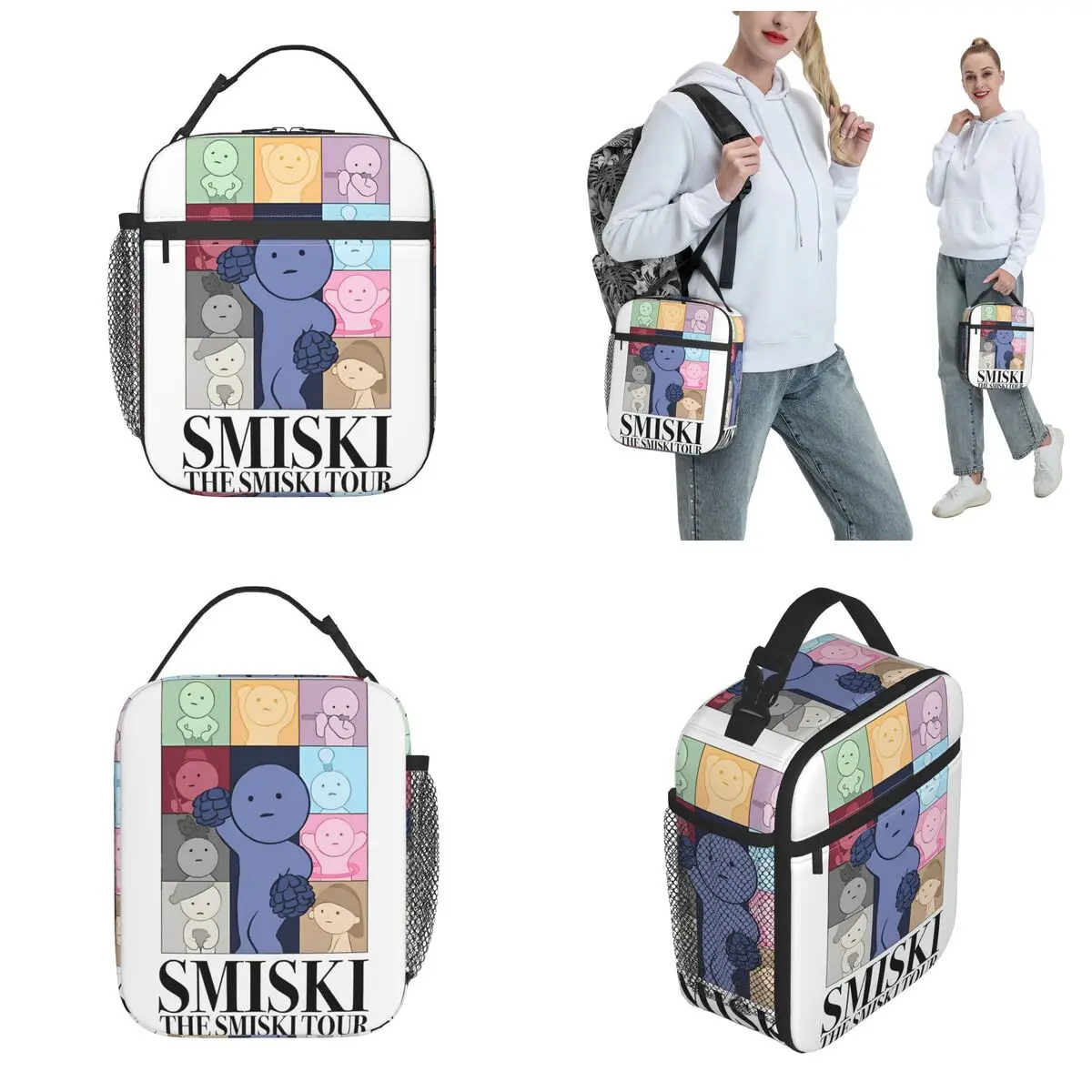 Изолированный Ланч-бокс Smiski Eras Merch для хранения продуктов на открытом воздухе, многоразовый термоохлаждающий Ланч-бокс