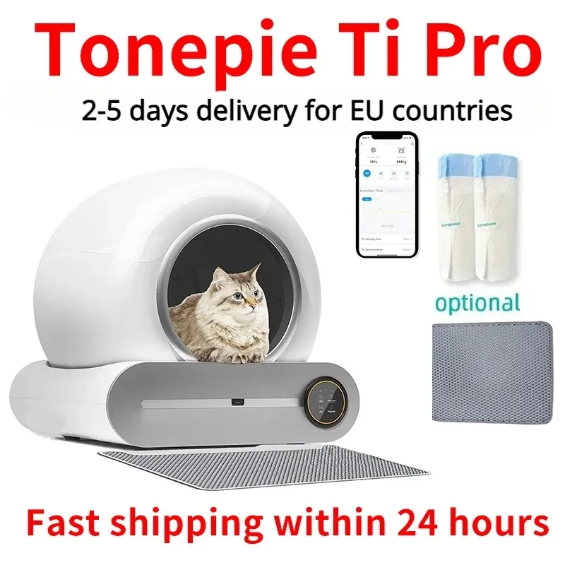 

Tonepie Cat Litter Box Self Cleaning Automatic App Control Large 65L English Version Lettiera Autopulente Gatto Dropshipping