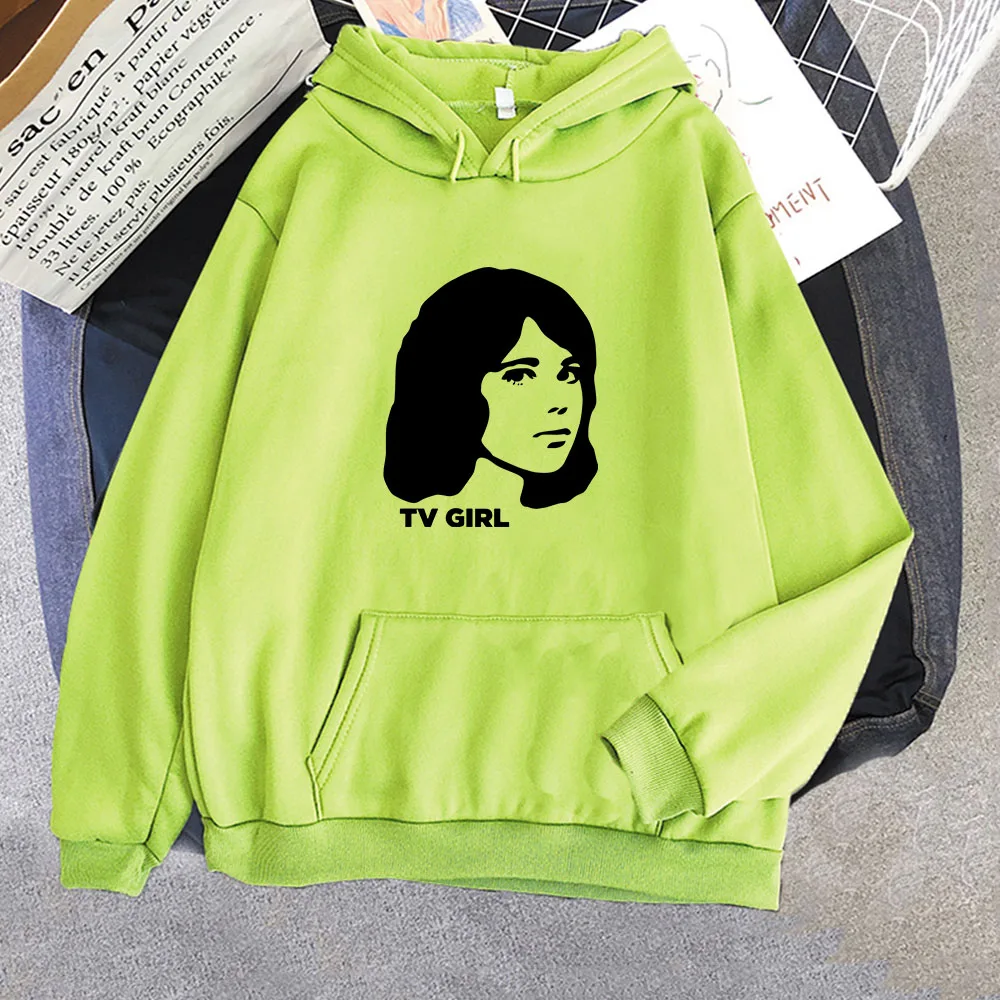 TV Girl Heavy Mental Streetwear Bluzy Zimowe Polarowe Wygodne Bluzy z kapturem Długi rękaw Sudaderas Harajuku Casual Hoody