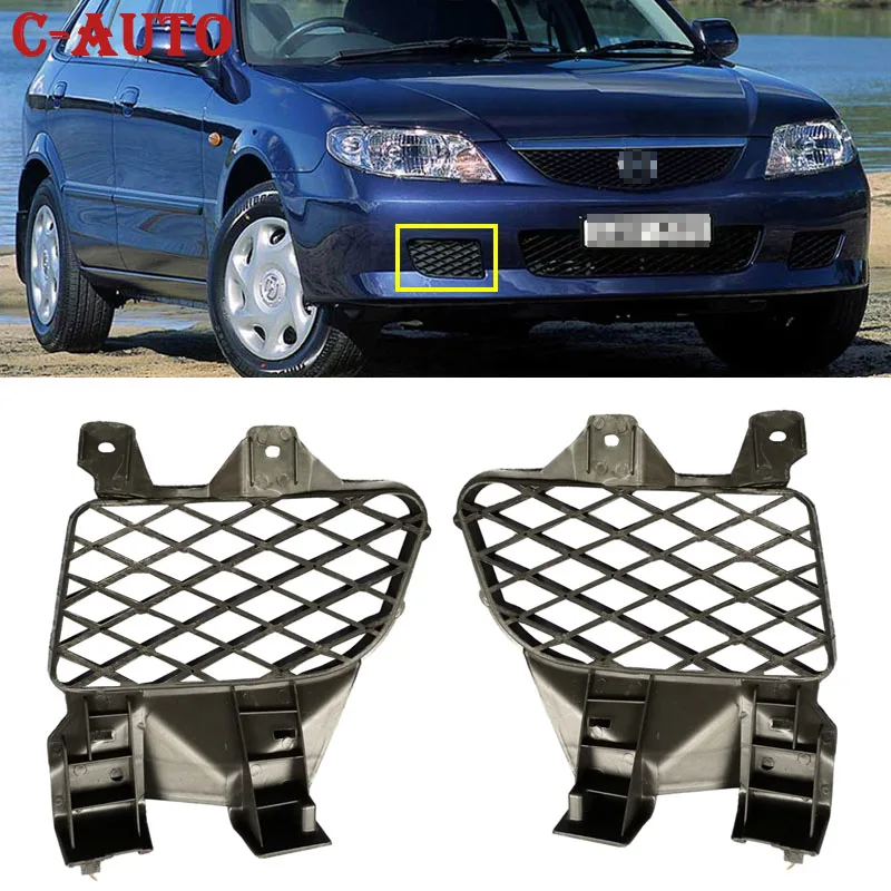 Car Front bumper grille cover Honeycomb Mesh Style Fog Light Open Vent Grille Intake Cover For Mazda 323 family Lantis protege