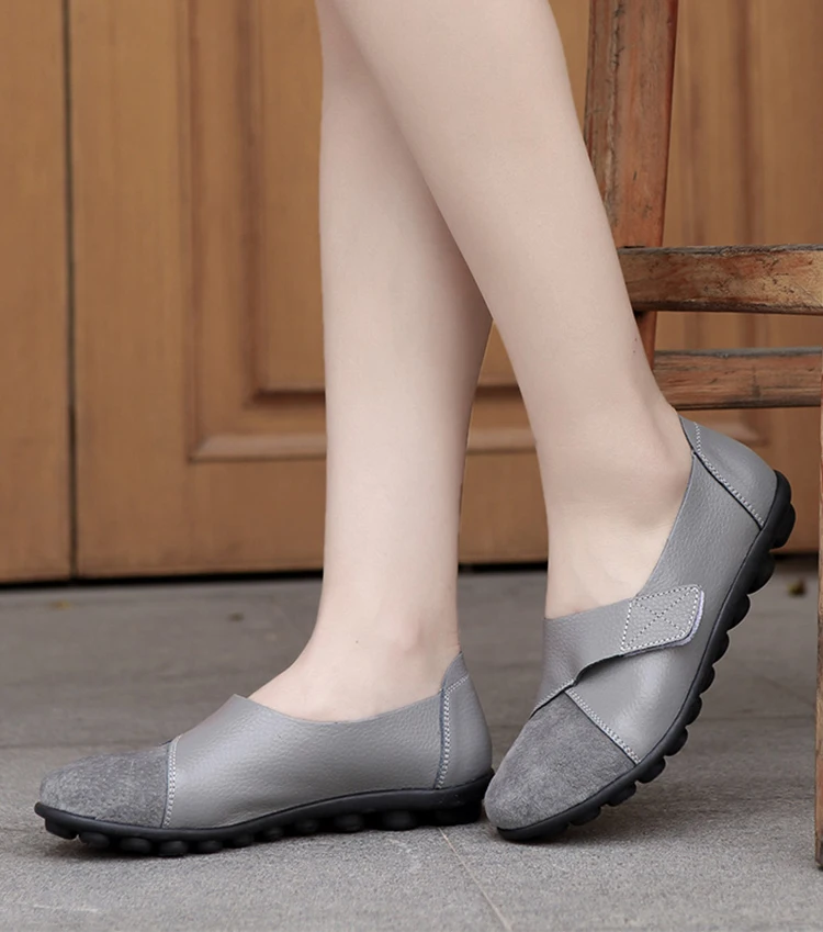 Frau Schuhe Weiche Leder Low Heels Schuhe frauen Elegante Wohnungen 2025, Casual Flache Schuhe Frauen Schuhe Neue Müßiggänger Zapatos mujer – Detail 20