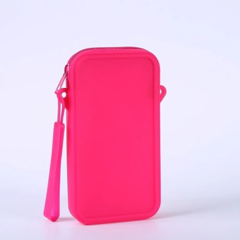 Silicone Multi-Use Makeup Bag Waterproof Shockproof Square Storage Organizer Universal Solid Color Portable Cosmetic Bag