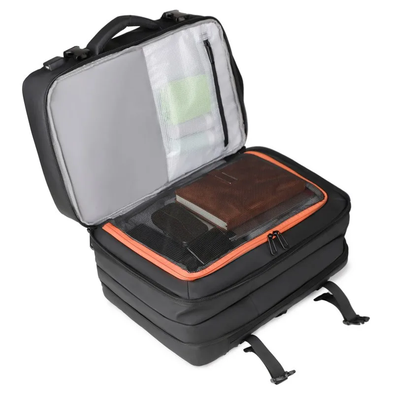 

Expandable large capacity backpack commuter business computer multi-function suitcase double shoulder men