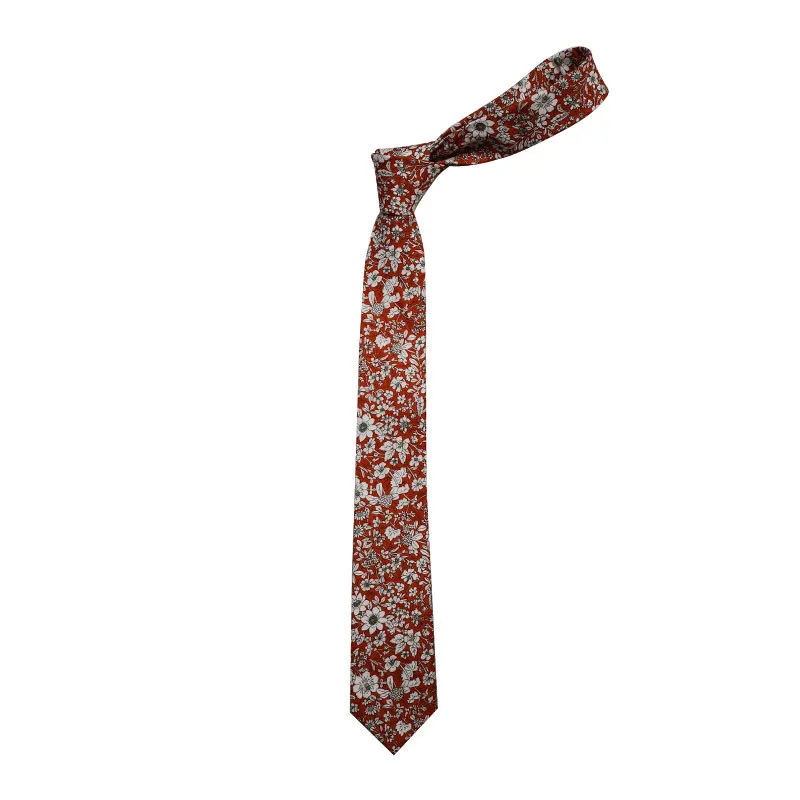 남녀 공용 캐주얼 플로럴 코튼 타이, 파티, 비즈니스, 웨딩, 성인 정장용 선물 넥타이