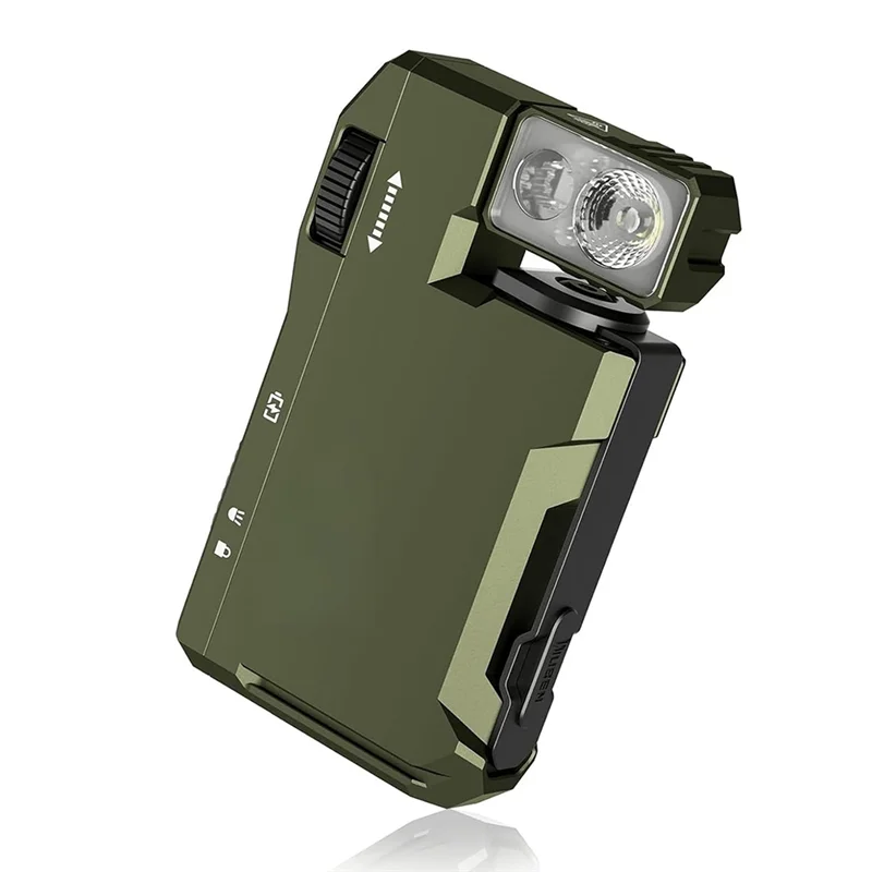 

A74E-G5 Перезаряжаемый фонарик EDC, 400 люмен, магнитный мини-карманный светодиодный фонарь с 180 ° Поворот RGB Dual Light