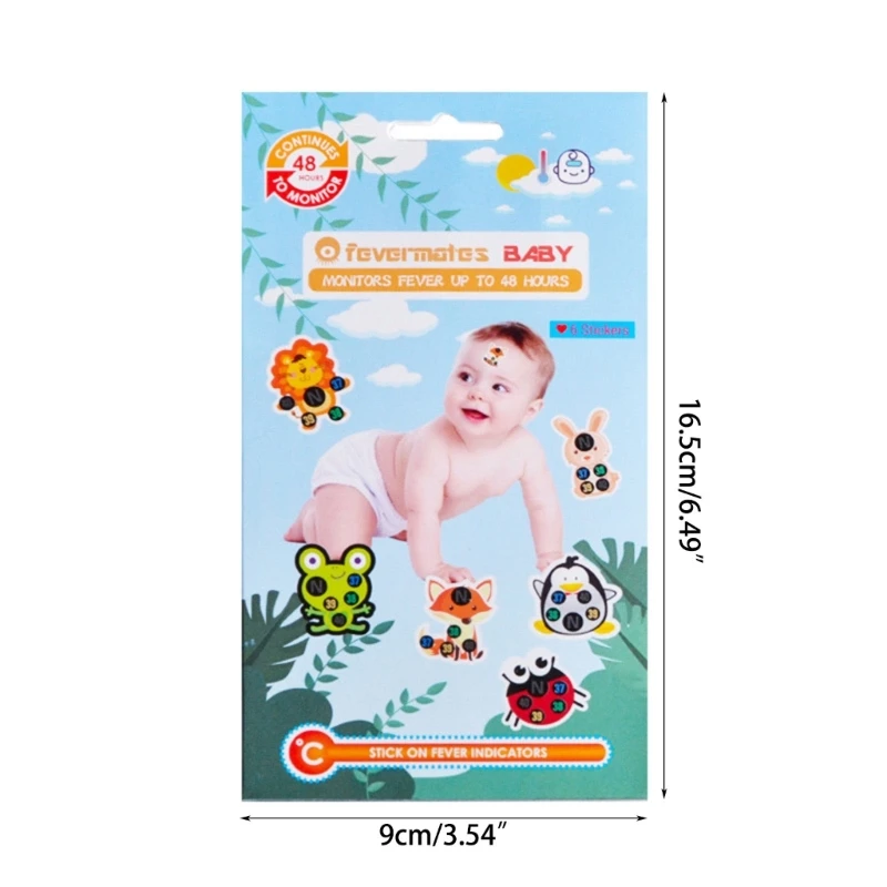 Forehead Stick-On Fever Indicator Kids Fast Temperature Fever Patch Continuously Fever Temperature Monitoring Stickers