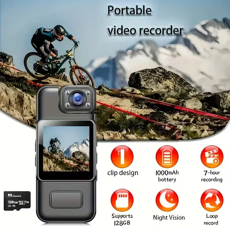 4k câmera esportiva portátil gravador de vídeo digital polícia bodycam ultra hd wifi visão noturna infravermelha esportes dv equitação filmadora