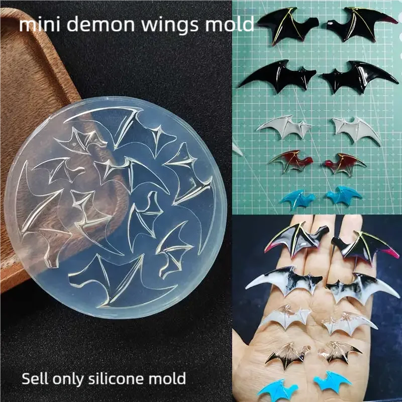 DIY Handcraft Mini Devil wing Epoxy Resin Mold Food Play Miniature Pinching Mould Epoxy Resin Mold UV Resin Moldse