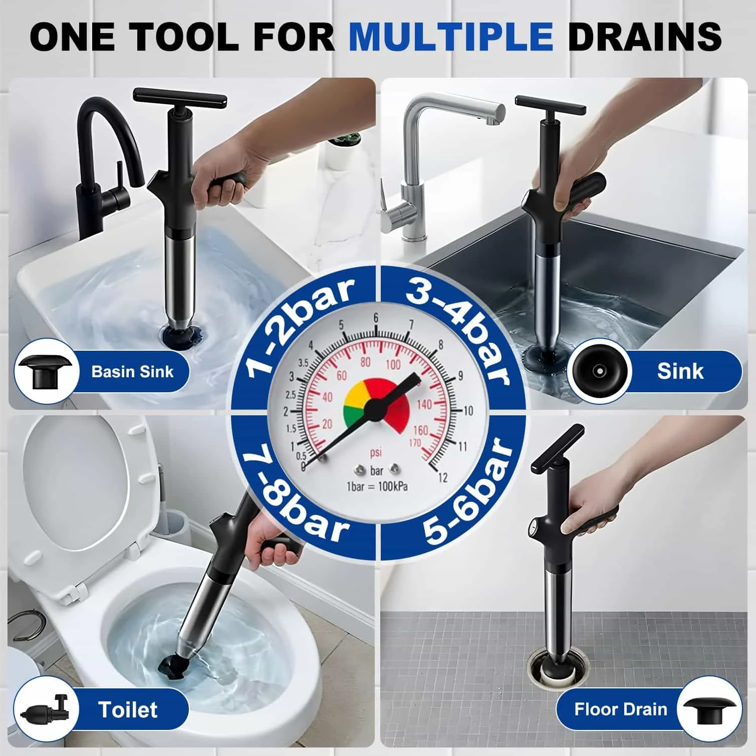 Toilet Plunge Blaster, High Pr - огляд і ціна Plunger Toilet