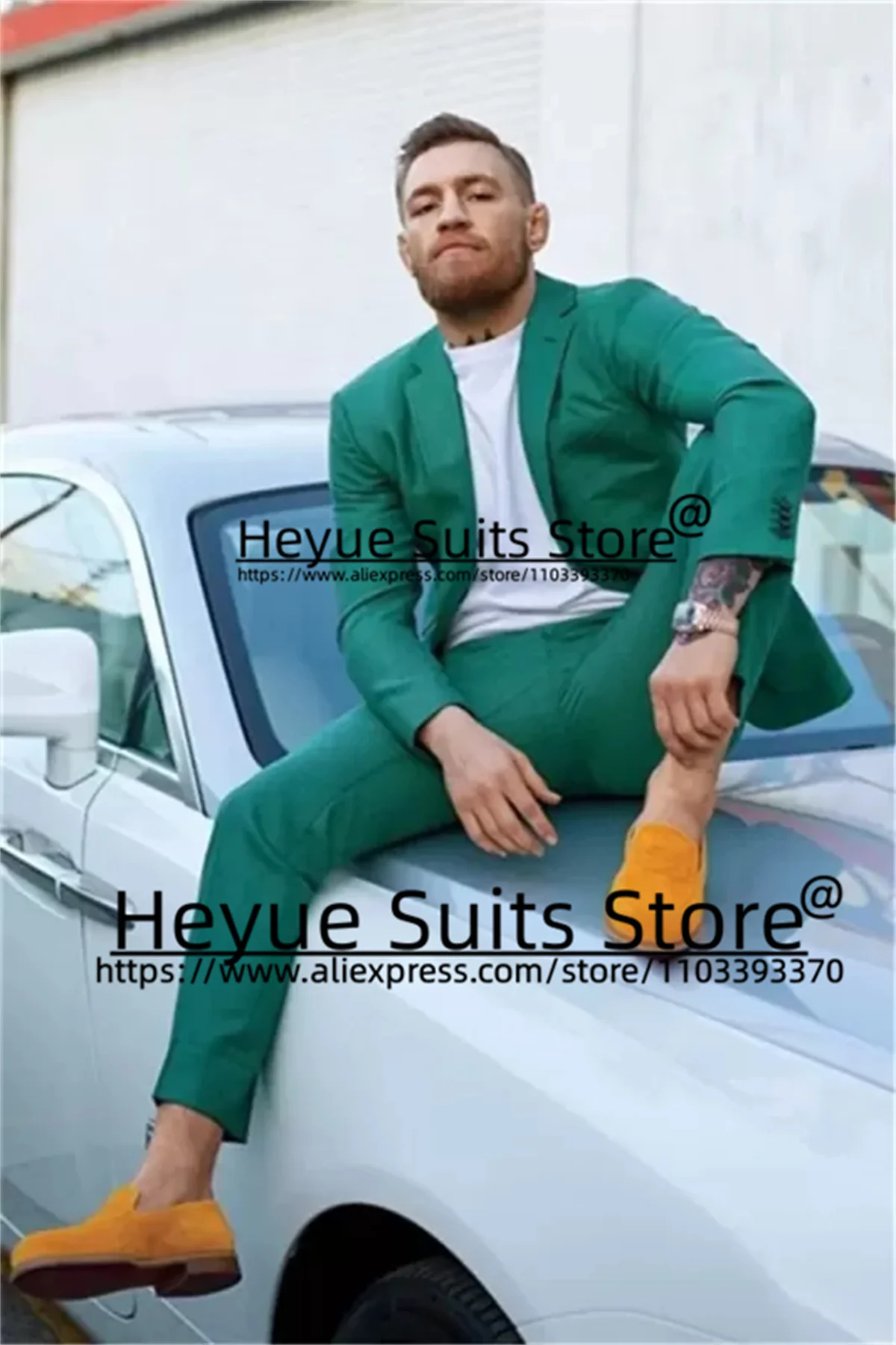 

Casual Green Fashion Men Suits Slim Fit Notched Lapel Groom Elegant Tuxedos Prom2 Pieces Sets Handsome Male Blazer Costume Homme