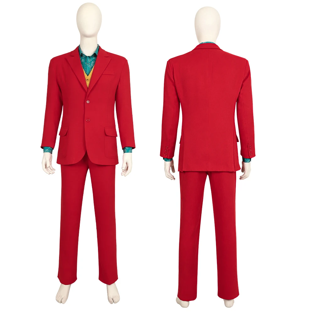 Clown Movie Role-Playing Costume Red Clown Halloween Carnival Cosplay Costume Men's Red Suit