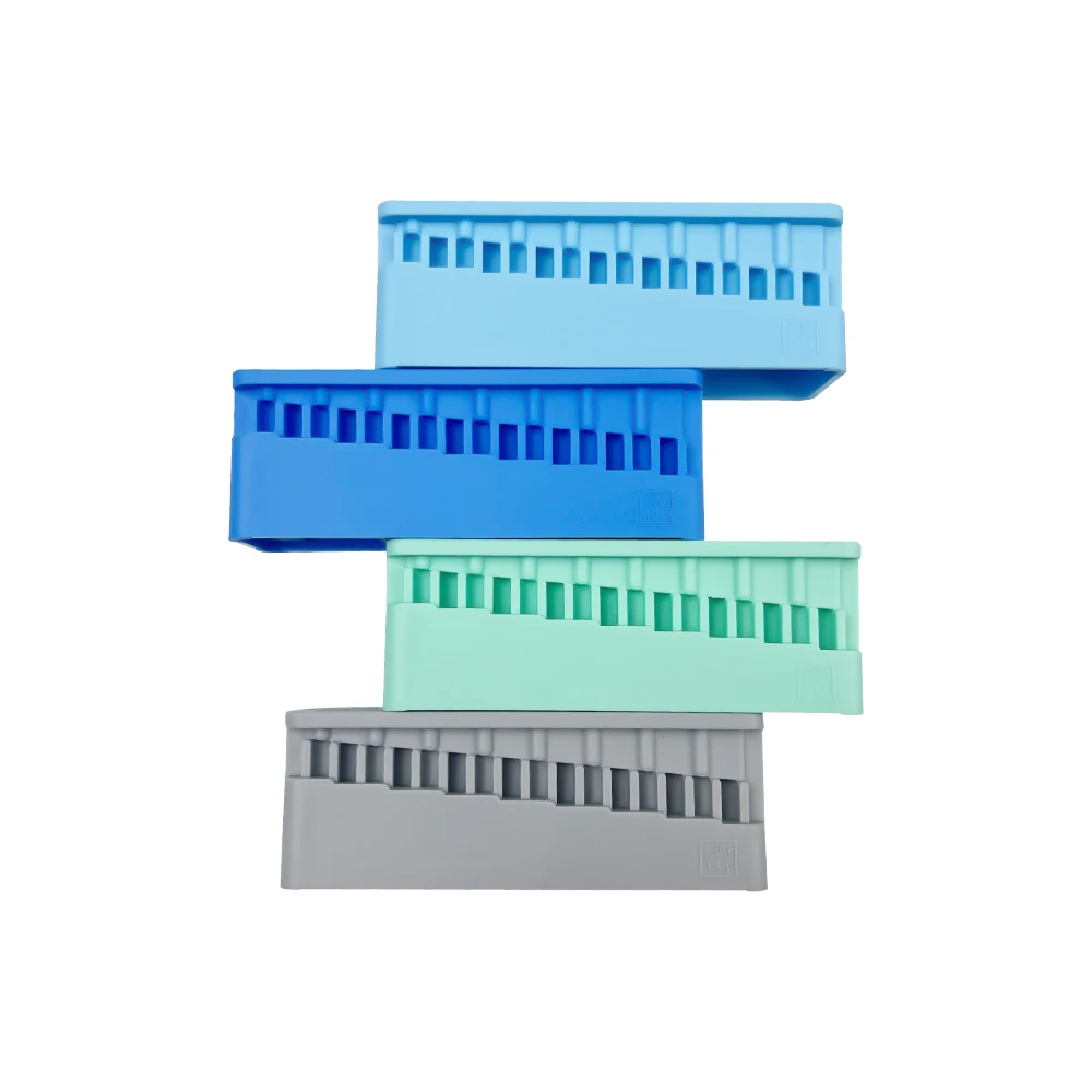 10Pcs Dental Autoclavable Measure Block Case Dental Endo Stand Measure Endodontic Block File Holder Root Canal Measurement Tools