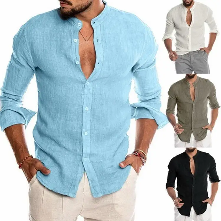 

Men's Long Standing Sweater Cardigan Simple Sle Splicing Proc Other Material 00% Sve Length Long Summer 205 Pure Color