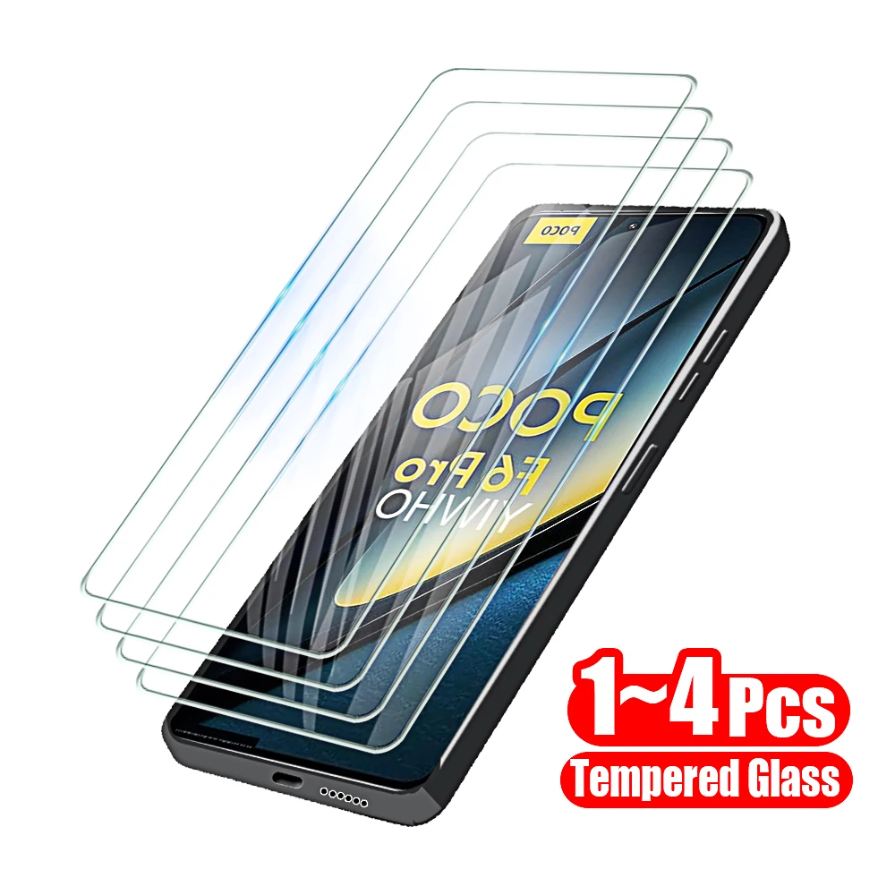 1-4pcs Protective Glass for Xiaomi Poco f6 Pro F5 F4 GT F3 Tempered Glass Screen Protectors on Pocco Poxo Poko f6Pro f5Pro