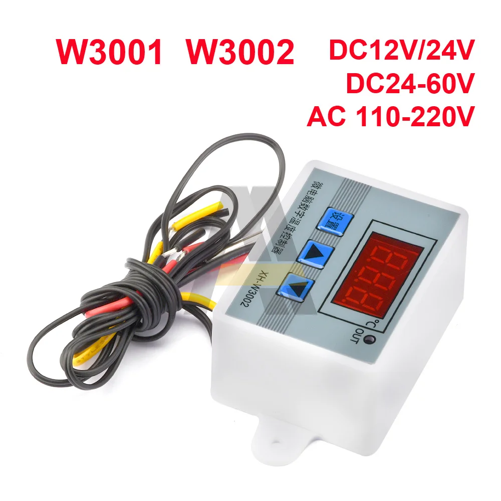 W3001 W3002 Digital Control Temperature Microcomputer Thermostat Switch Thermometer New Thermoregulator 12/24/220V