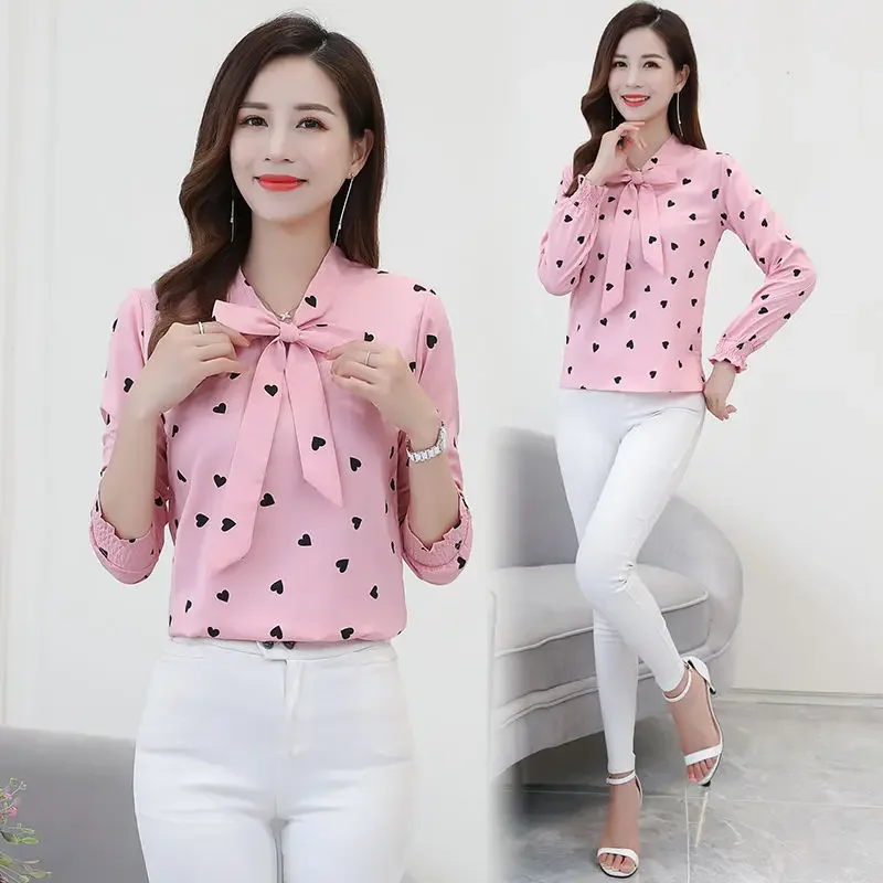 

Women Blouse Chiffon Shirt Long Sleeve Spring Clothes Top Long Sleeve Women's Shirt Blusas Ropa De Mujer