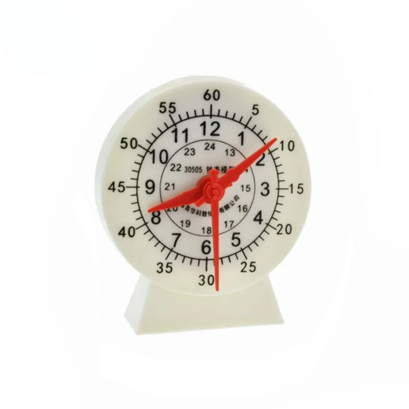 24/12 Hour System Plastic Clockface Models Hour Hand Minute Second Hand Three Needle Linkage Clock Surface Model Math Clock Aids