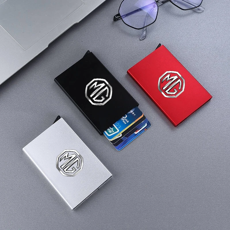 

Smart Wallet Thin ID Card RFID Case Metal Key card holder For Morris Garages Motors MG ZS GS MG5 6 mg3 Gundam 350 Parts TF HS