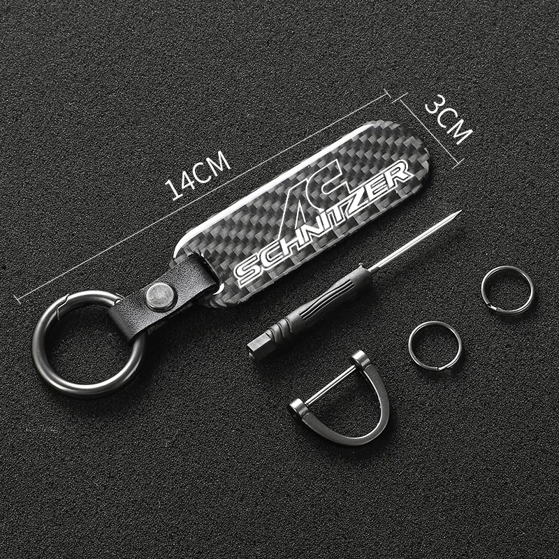 For AC Schnitzer M 3 5 6 Z E46 E39 X1 X3 X5 X6 car Accessories Car Key Chain Key Ring Carbon Fiber Metal Keychain Keyrings