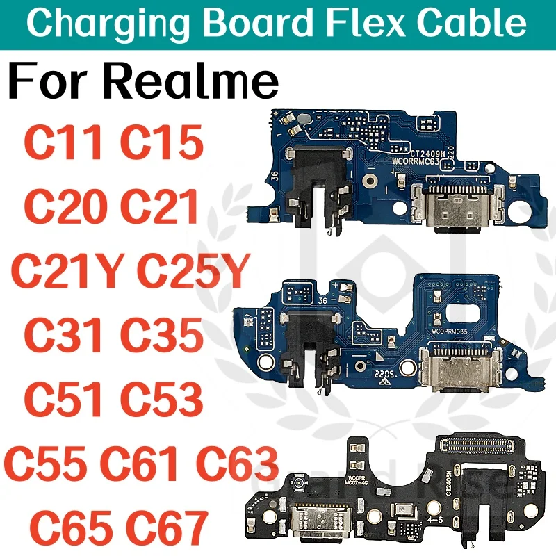 

USB-кабель для зарядки, гибкий кабель для Realme C11 C15 C20 C21 Y C25Y C31 C35 C51 C53 C55 C61 C63 C65 C67, порт зарядного устройства, док-разъем