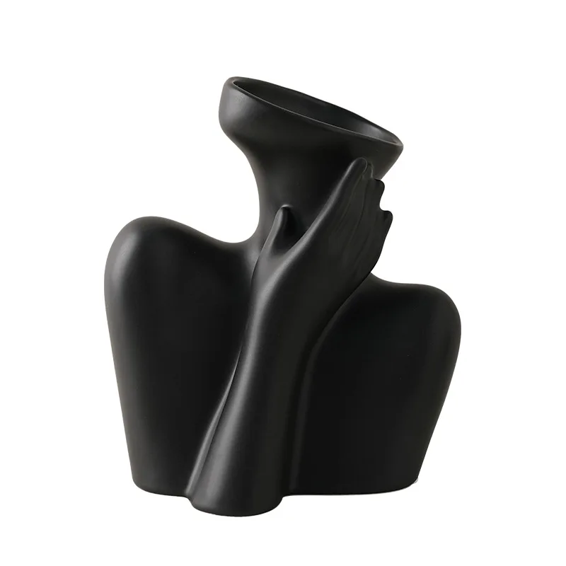 

New Creative Human Vase, Ceramic Flower Pot Living Room Flower Arrangement Container Home Decoration Accessories