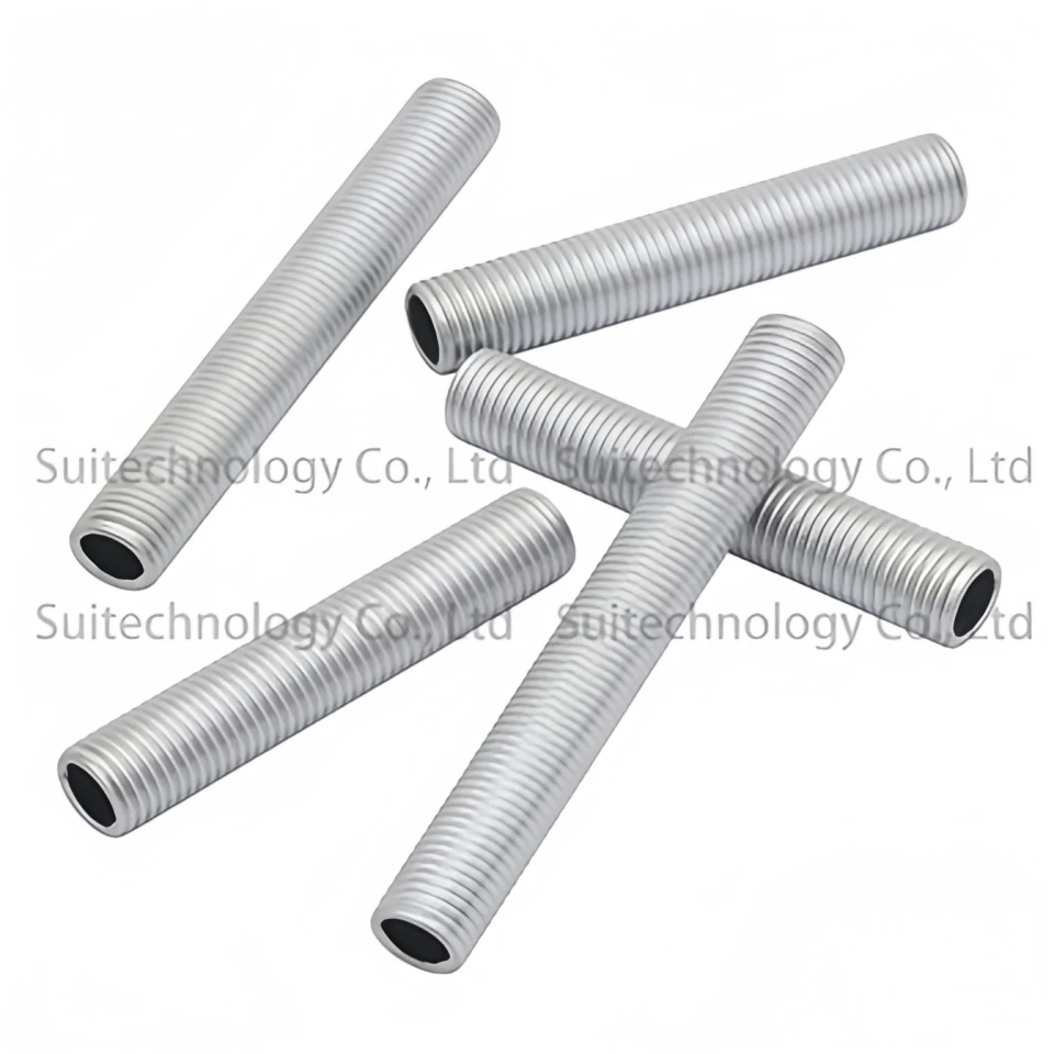 2pcs M10 Full Tooth Screw Hollow Straight Tube Pole Diameter 10mm Outer Tooth Galvanized Lamp Chandelier LED Accessories image 3