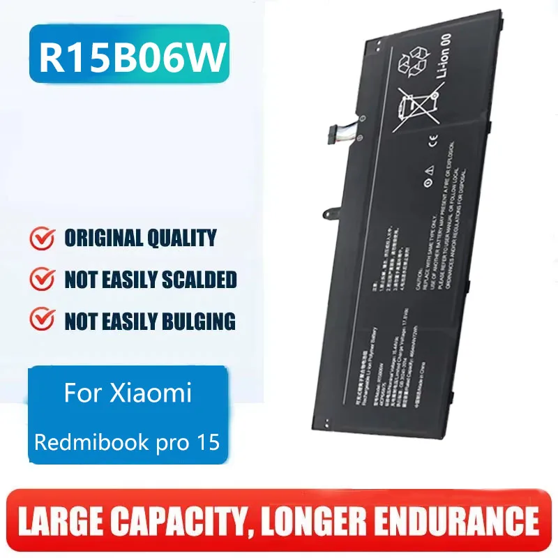 R15B06W Laptop Battery For Xiaomi RedmiBook Pro 15 2022 R5 R7 Ruilong Edition RMA2204-AA RMA2204-AB RMA2202-AI Notebook