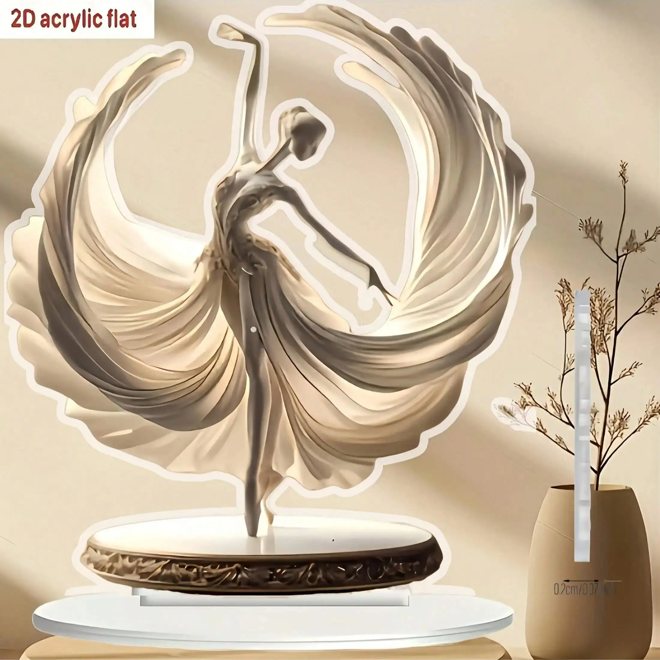 1 Stück Klassische Kristall-Ballett-Tänzerin Heimdekoration Statue Multifunktionale Schreibtisch-Dekoration Ideal für Wohnzimmer und Büro – Detail 3