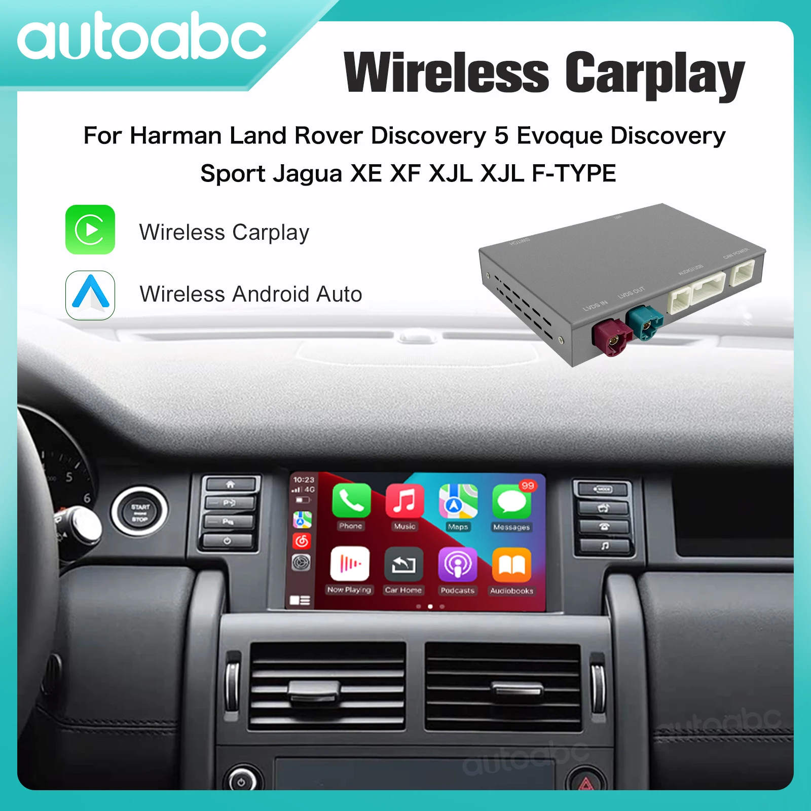 Wireless CarPlay Android Auto For Bosch Harma Host Rover Discovery 5 Evoque Discovery Sport Jagua XE XF Mirror Link Multimedia